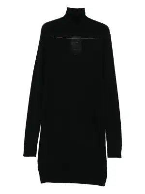 Платье миди с высоким воротником