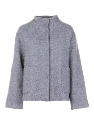 Пиджак с узором "елочка"