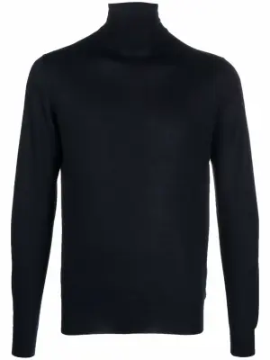 Джемпер из смесового кашемира с высоким воротником