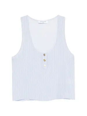 Топ в полоску на пуговицах