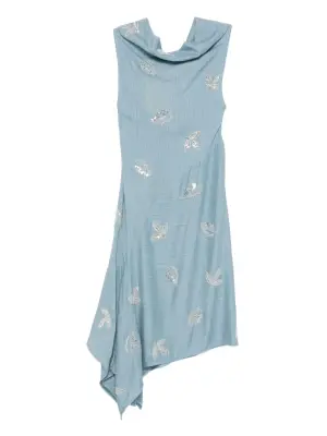 платье миди с вышивкой