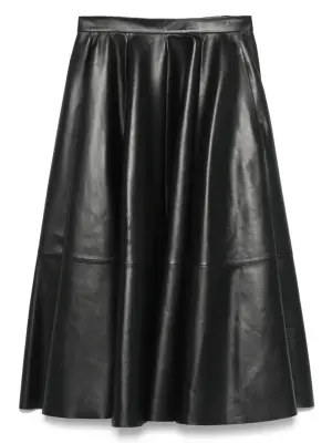 Leather midi dress