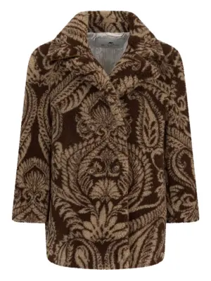 Шерстяное пальто с узором пейсли