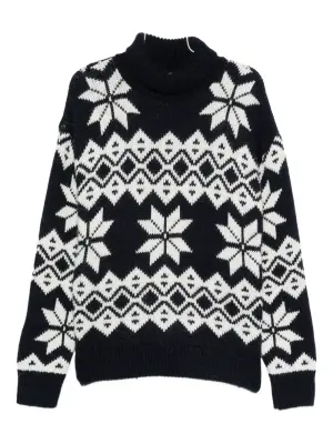 Свитшот с вышивкой в виде снежинки