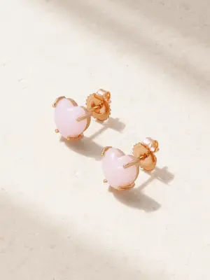 Серьги Love из опалов и розового золота 18 карат