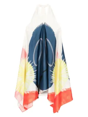 Платье миди с графичным принтом