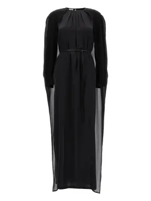 Платье макси с кейпом