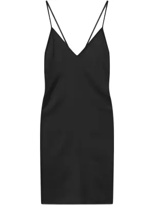 Атласное платье миди