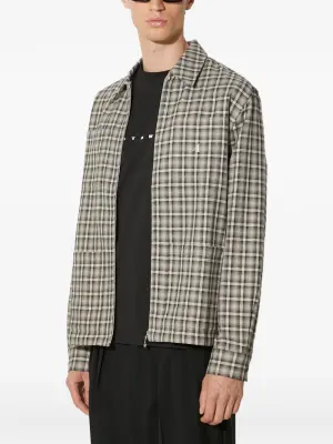 Клетчатая куртка-рубашка на молнии