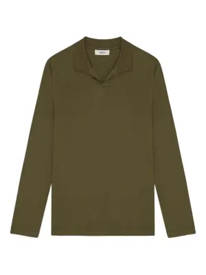 Футболка с воротником поло и длинными рукавами