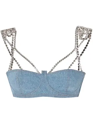 Джинсовый топ-бра Chocker
