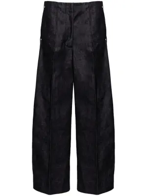 Широкие джинсы с наружным швом