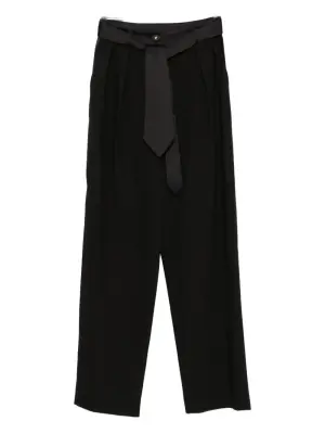 Брюки со складками и поясом