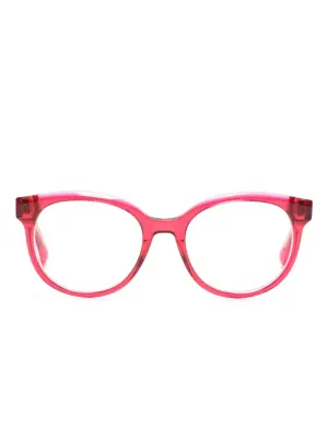 Очки в круглой оправе с логотипом
