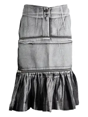 Юбка с оборками и молнией