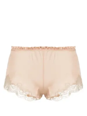 Шелковые шорты с кружевом Calais Caudry