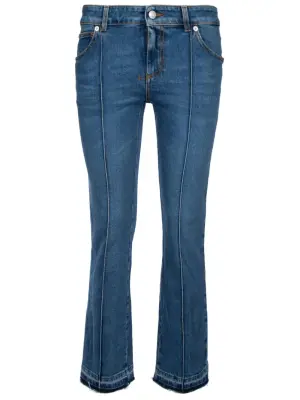 Расклешенные джинсы с нашивкой-логотипом