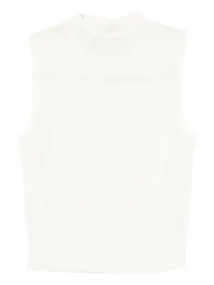 Топ с воротником-стойкой