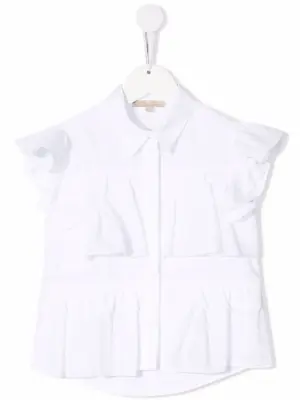 Рубашка без рукавов с оборками