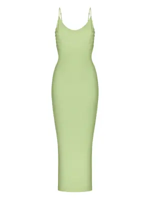 Платье миди в рубчик