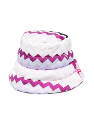 Дутая сумка-ведро с узором зигзаг