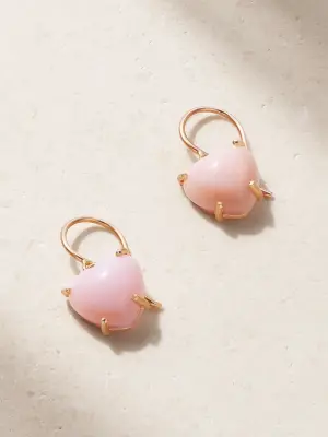 Серьги Love из розового золота 18 карат с опалами