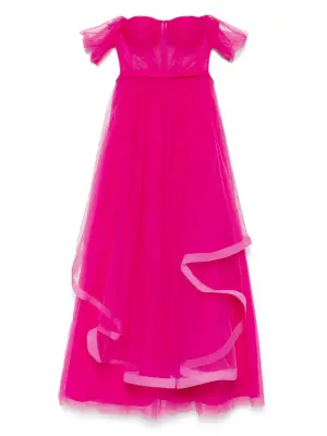 Длинное платье из тюля