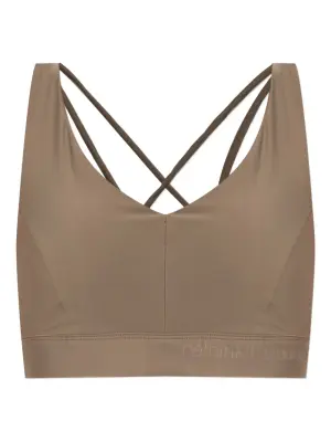 укороченный топ с перекрестными бретелями