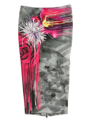 Юбка на молнии с цветочным принтом