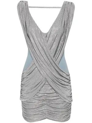 Платье мини с кристаллами