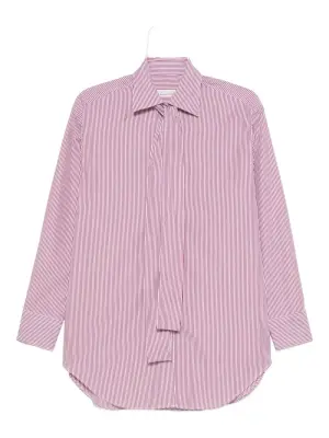 Рубашка в полоску с завязкой