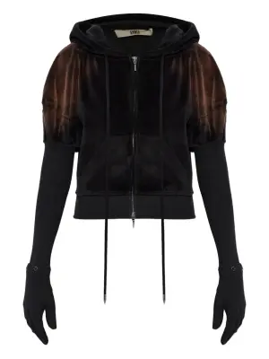 Вельветовое худи на молнии Paris