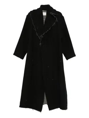 Пальто с бахромой по краю