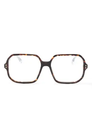 Очки в массивной оправе черепаховой расцветки