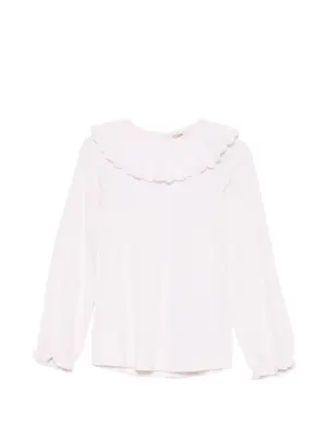 Топ Talla с оборчатым воротником-стойкой