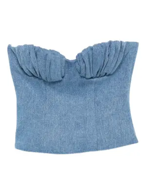 Джинсовый топ со сборками