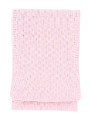 Розовый вязаный шарф