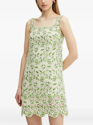 Платье мини с цветочным кружевом