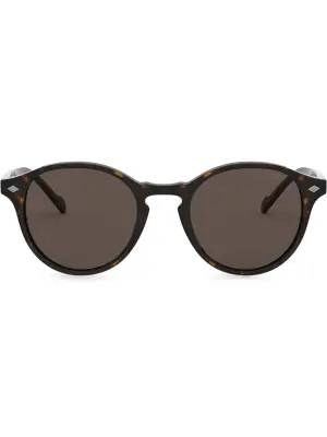 Солнцезащитные очки в овальной оправе черепаховой расцветки