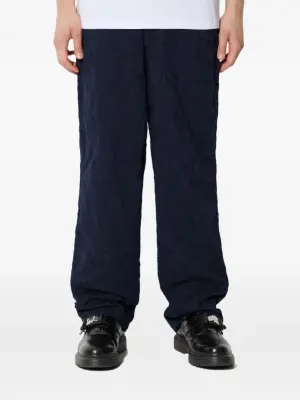 Брюки с цветочной вышивкой