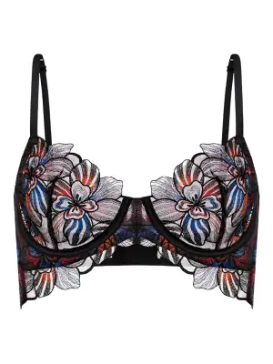 Бюстгальтер с цветочной вышивкой