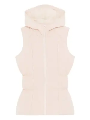 Пуховый жилет с капюшоном без рукавов