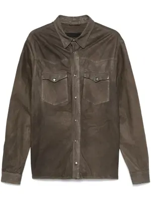 Кожаная куртка на молнии