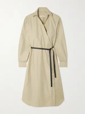 Платье-миди в стиле кимоно из поплина с поясом из смеси хлопка и TENCEL™ Lyocell