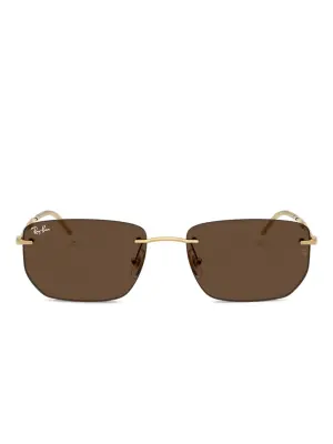 Солнцезащитные очки в безободковой оправе