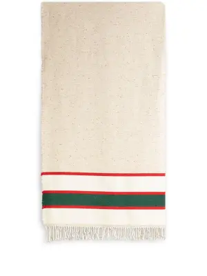 Одеяло Prua вязки интарсия в полоску