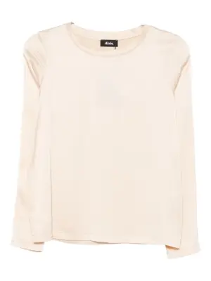 Атласная футболка с длинными рукавами