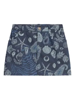 Юбка мини с принтом Marine Print