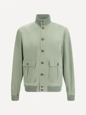 Кожаная куртка из телячьей кожи на пуговицах