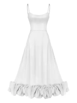 Платье миди с расклешенным подолом